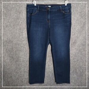 Old Navy Women Jeans Plus 20 High Rise Power‎ Straight Stretch Casual Preppy